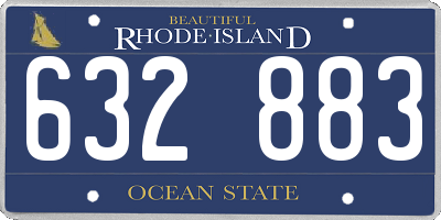 RI license plate 632883