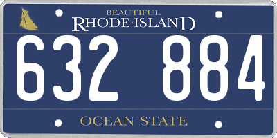 RI license plate 632884