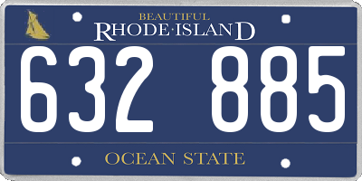 RI license plate 632885