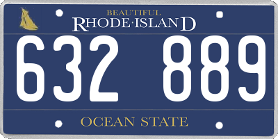 RI license plate 632889