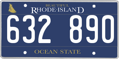 RI license plate 632890