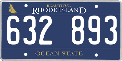 RI license plate 632893
