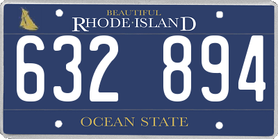RI license plate 632894