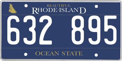 RI license plate 632895