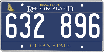 RI license plate 632896