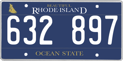 RI license plate 632897