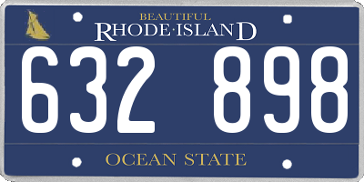 RI license plate 632898