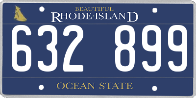 RI license plate 632899