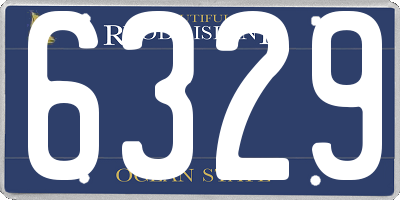 RI license plate 6329