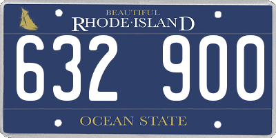 RI license plate 632900