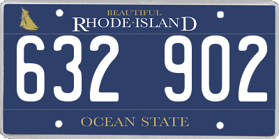 RI license plate 632902