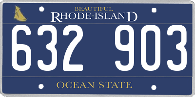 RI license plate 632903