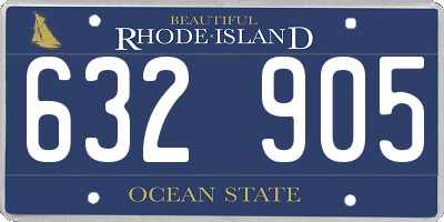 RI license plate 632905