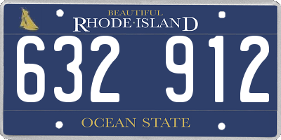 RI license plate 632912