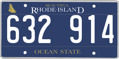 RI license plate 632914