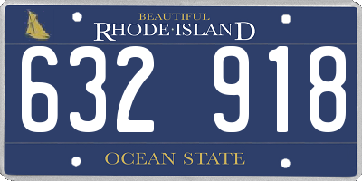 RI license plate 632918