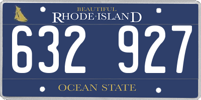 RI license plate 632927