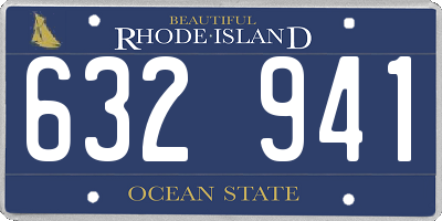 RI license plate 632941