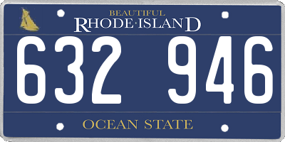 RI license plate 632946