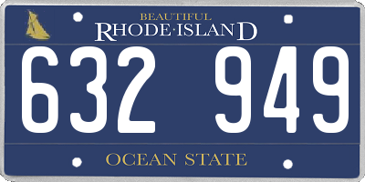 RI license plate 632949