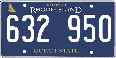 RI license plate 632950