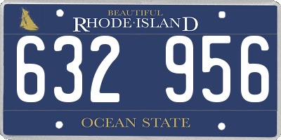 RI license plate 632956