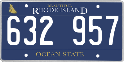 RI license plate 632957