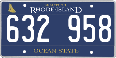 RI license plate 632958
