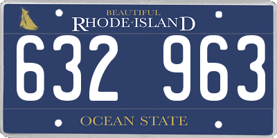 RI license plate 632963