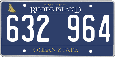 RI license plate 632964