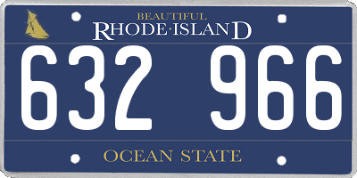 RI license plate 632966