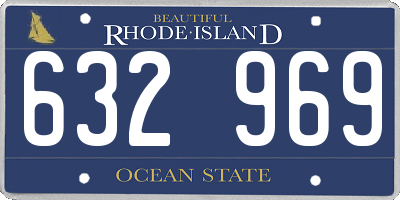 RI license plate 632969