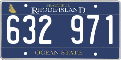 RI license plate 632971