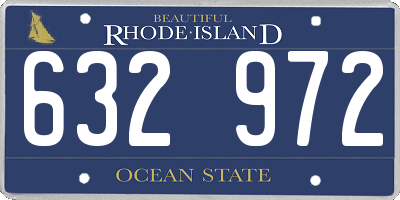 RI license plate 632972