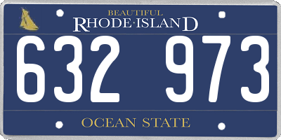 RI license plate 632973