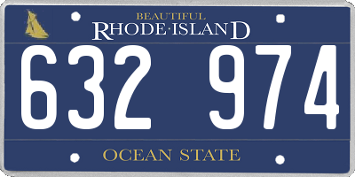RI license plate 632974