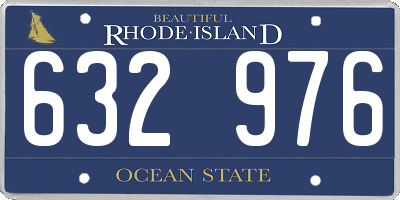 RI license plate 632976