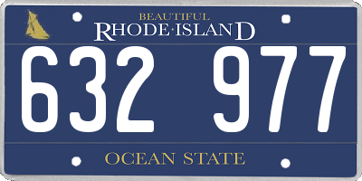 RI license plate 632977
