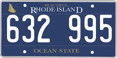 RI license plate 632995