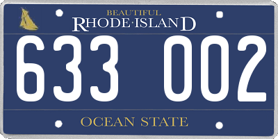 RI license plate 633002