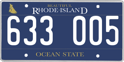 RI license plate 633005