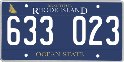 RI license plate 633023
