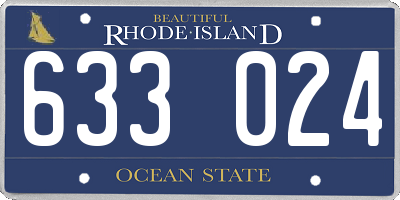 RI license plate 633024