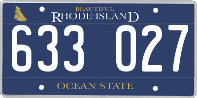 RI license plate 633027