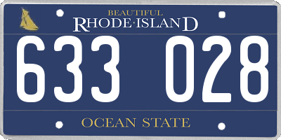RI license plate 633028