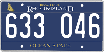 RI license plate 633046