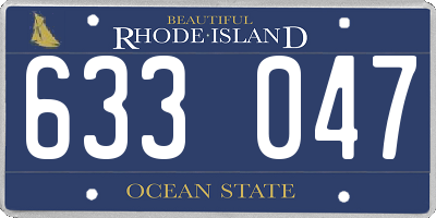 RI license plate 633047