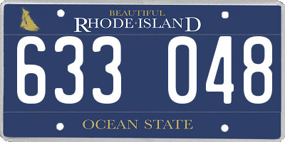 RI license plate 633048