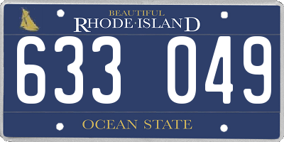 RI license plate 633049