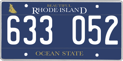 RI license plate 633052